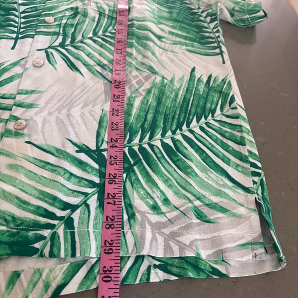 NEW Tommy Bahama Men Med Misty Palms 100% Silk Shirt Short Slv Camp Resort Party - Picture 11 of 12